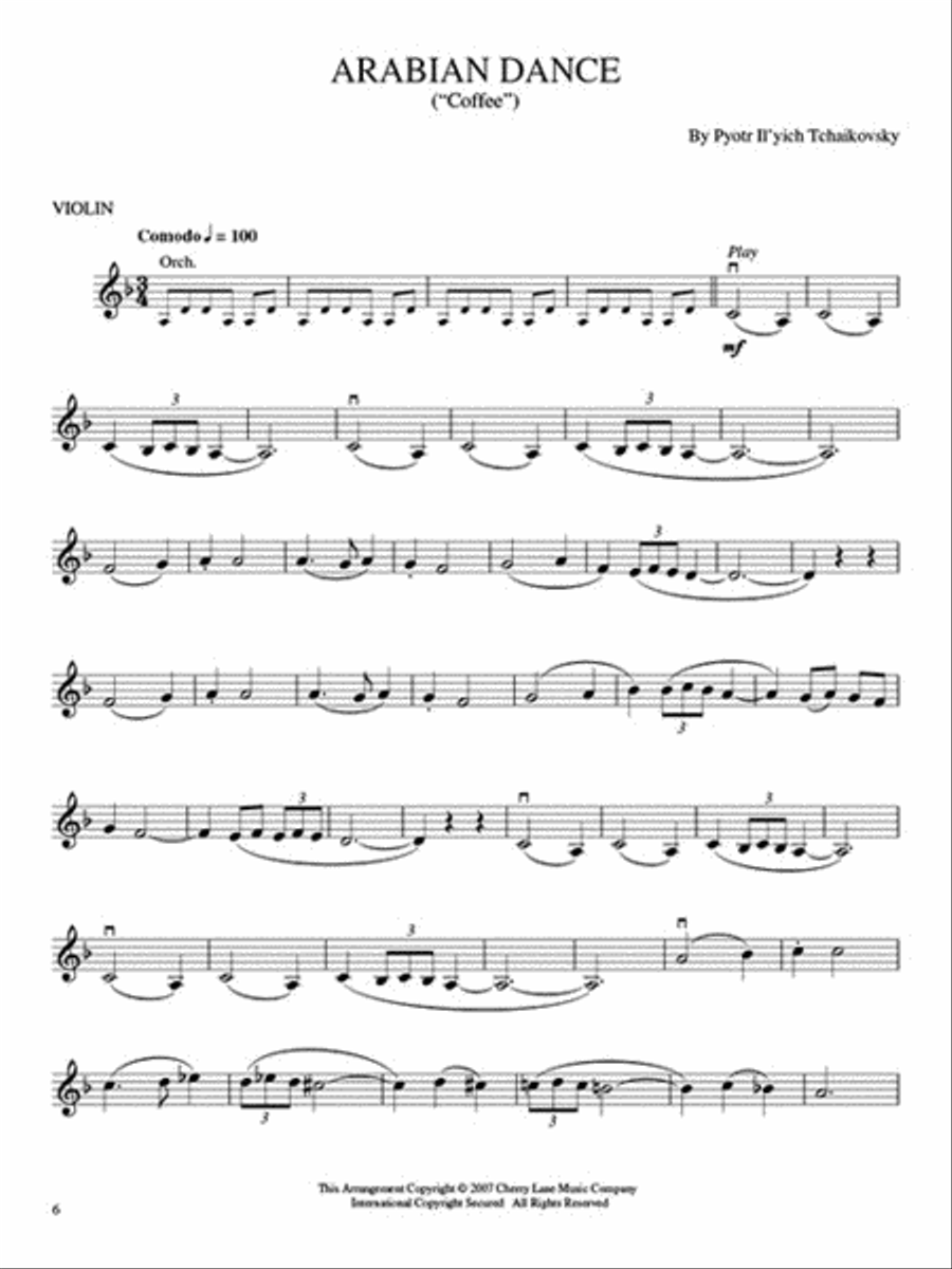 Tchaikovsky's The Nutcracker Violin Solo scores gallery preview page 4