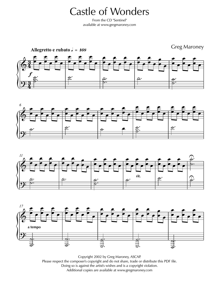 Castle of Wonders Piano Method scores gallery preview page 1
