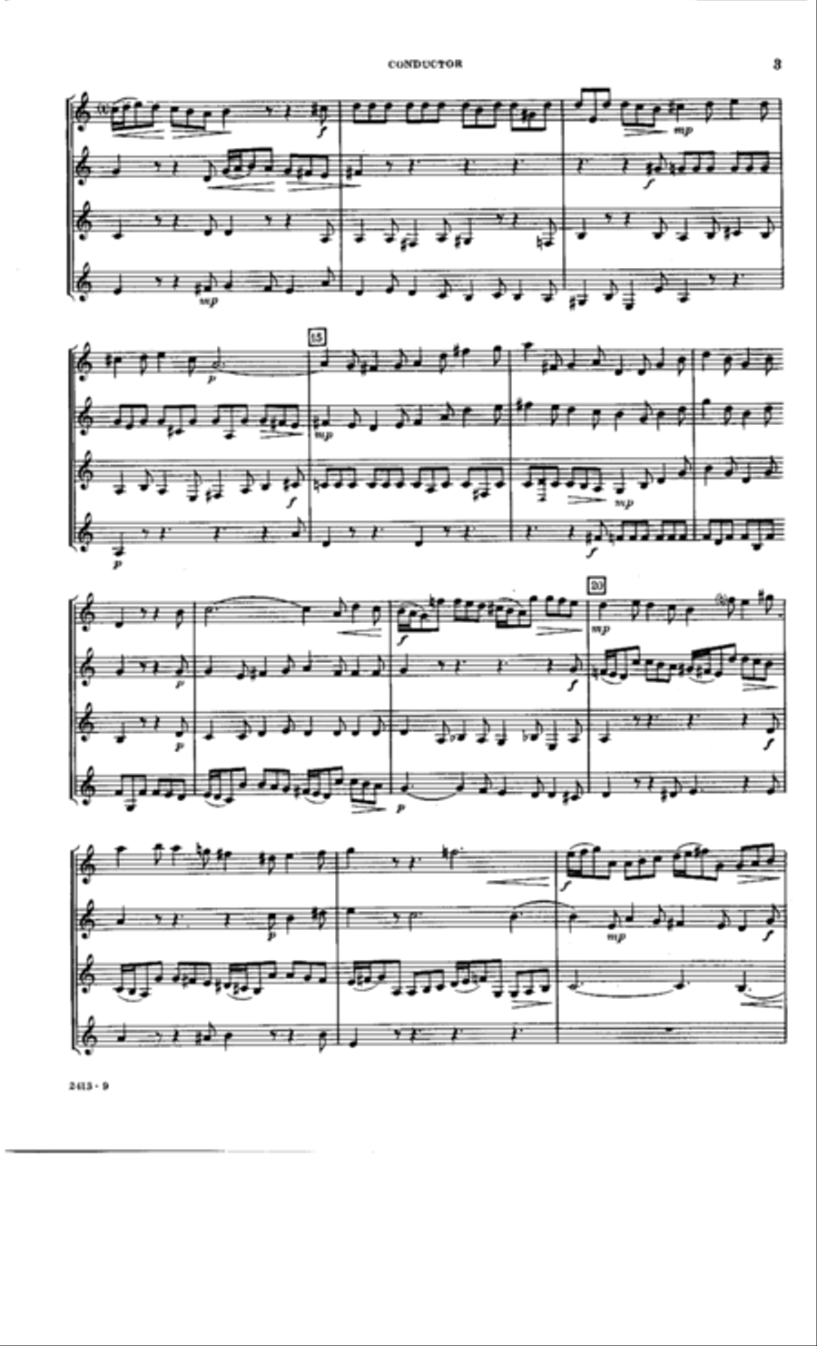 Andante and Fughetta Clarinet Quartet scores gallery preview page 4