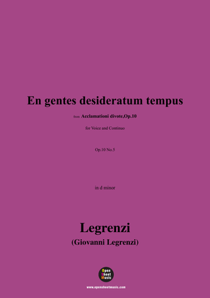 Legrenzi-En gentes desideratum tempus,Op.10 No.5,in d minor