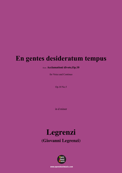 Legrenzi-En gentes desideratum tempus,Op.10 No.5,in d minor