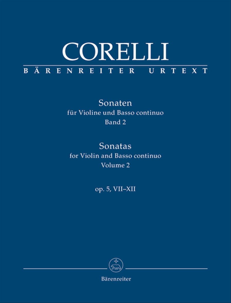 Sonatas for Violin and Basso continuo op. 5, VII-XII (Volume 2) Violin scores gallery preview page 1