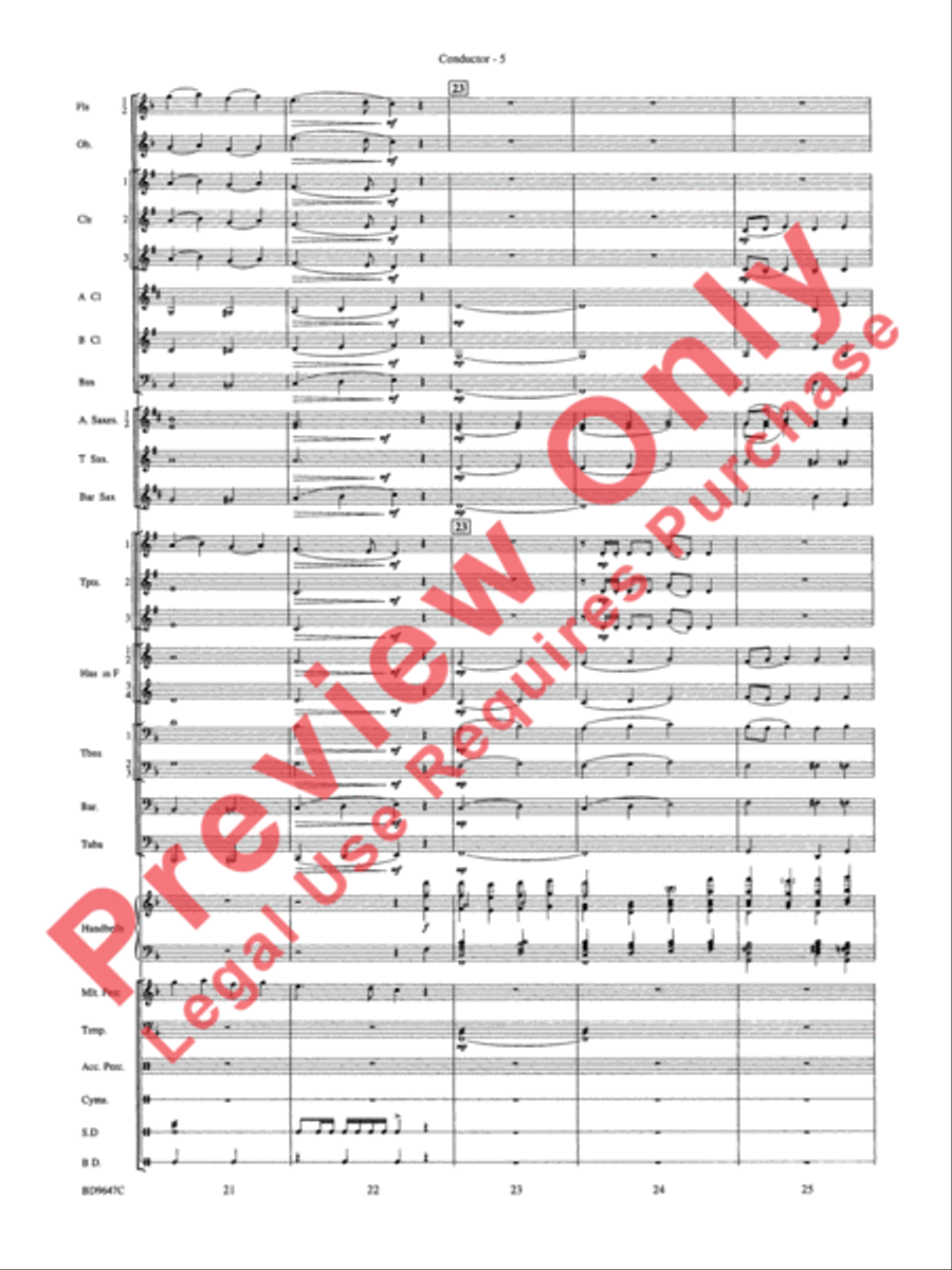 Tidings! (A Christmas Carol Fantasy) Concert Band scores gallery preview page 7