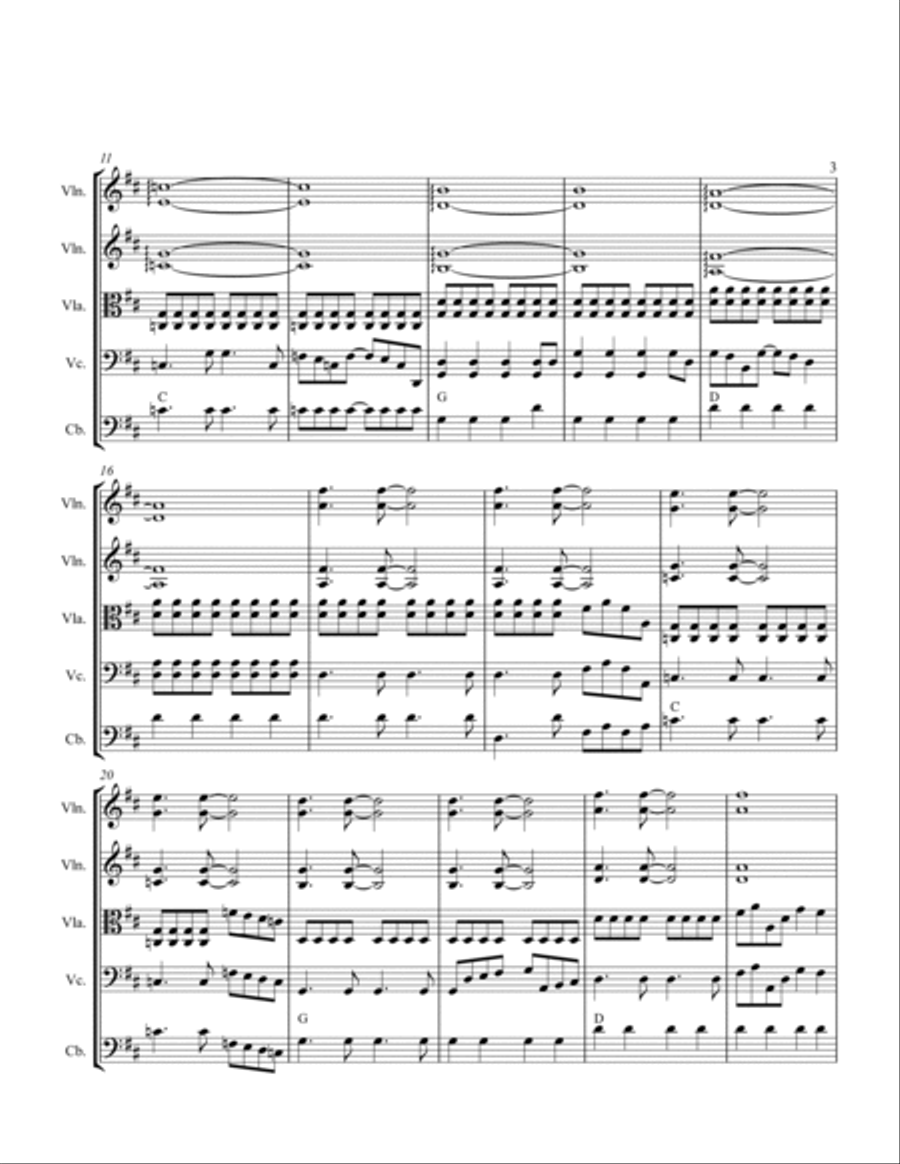 Sweet Child O' Mine String Quintet scores gallery preview page 5