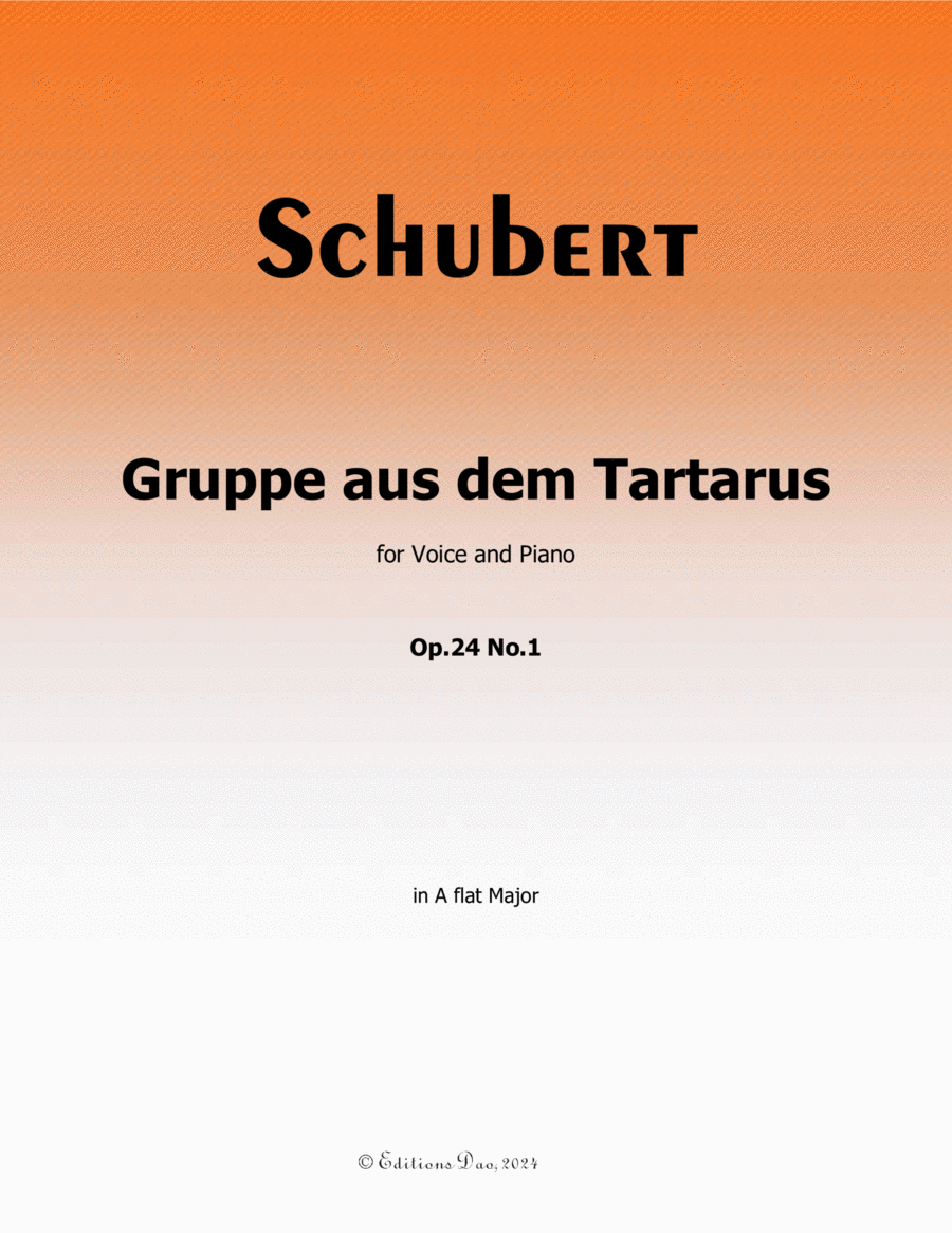 Gruppe aus dem Tartarus, by Schubert, Op.24 No.1, in A flat Major Voice scores gallery preview page 1