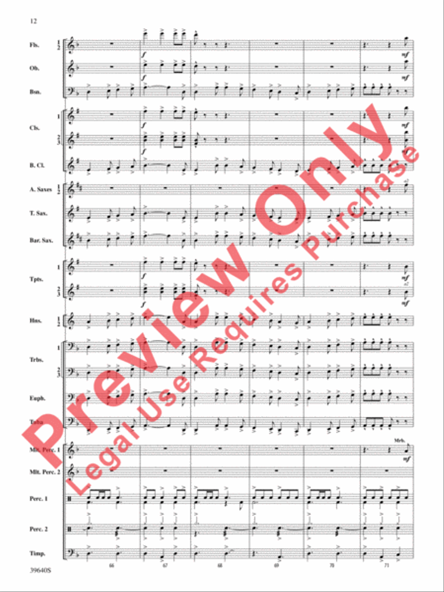 Ancient Carol Variants Concert Band scores gallery preview page 13
