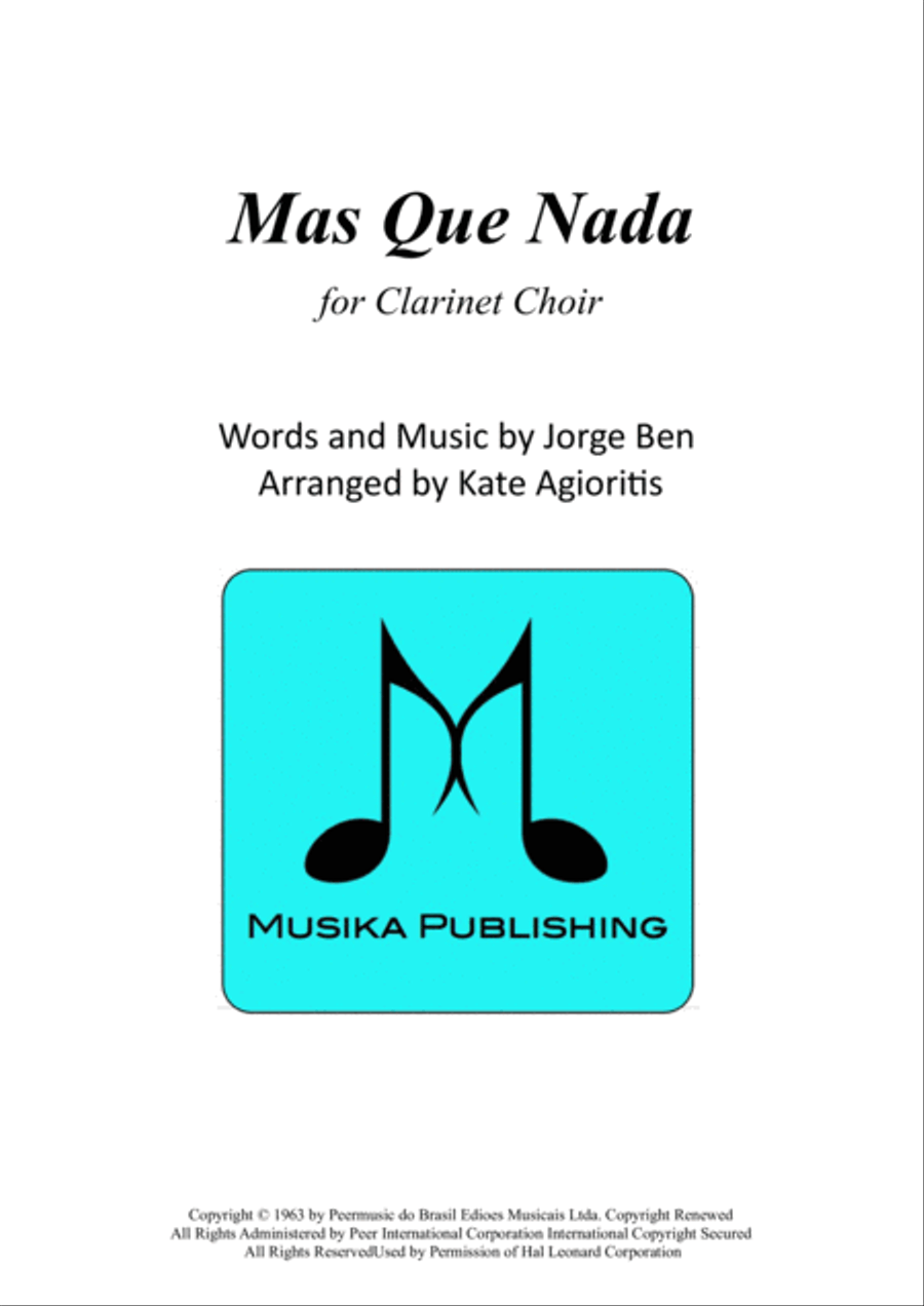 Mas Que Nada Clarinet Quintet scores gallery preview page 1