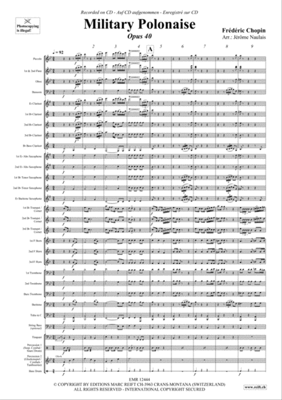 Military Polonaise Concert Band scores gallery preview page 3