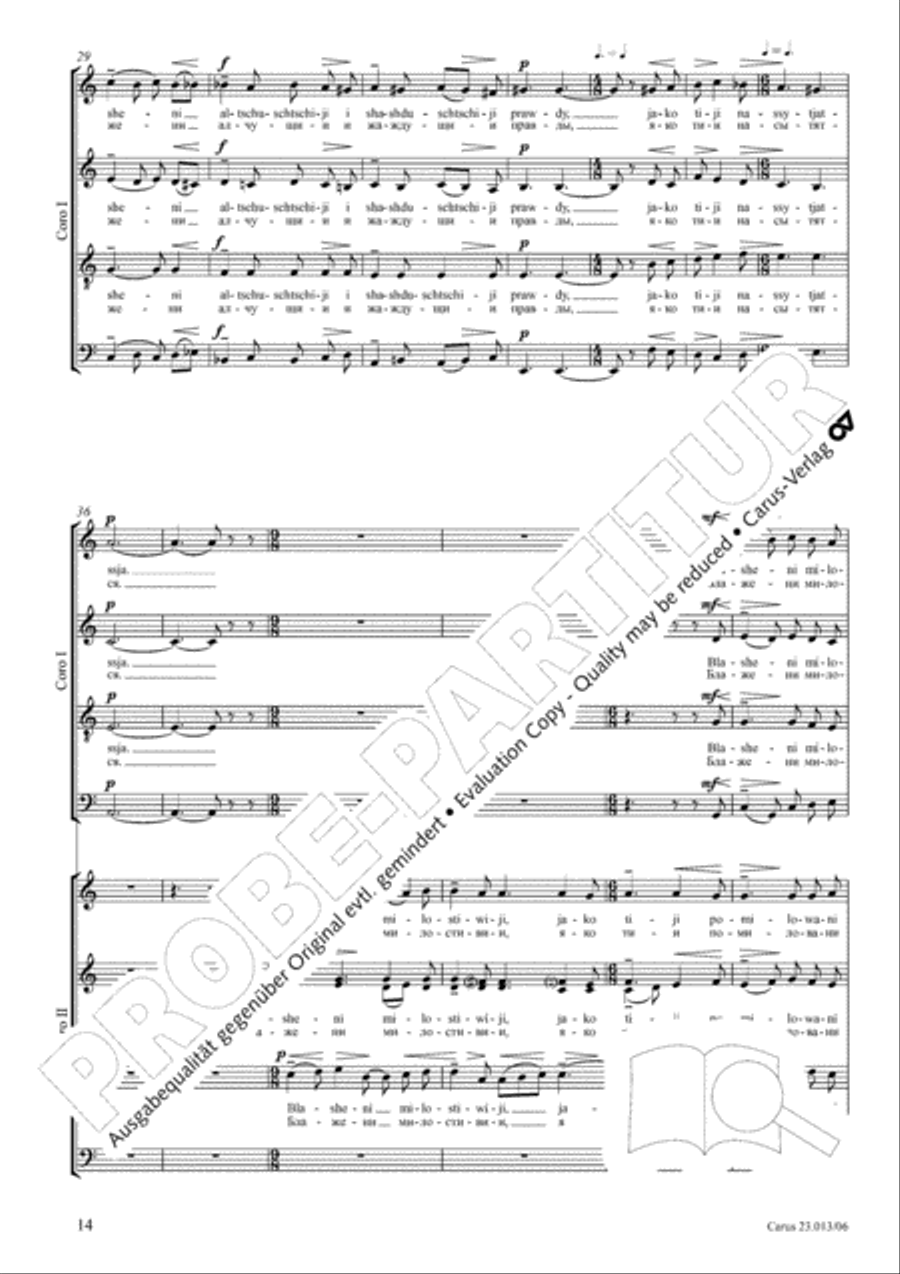 Liturgy of St. John Chrysostom op. 31 for mixed choir a cappella (Chrysostomos-Liturgie op. 31 fur Chor a cappella mit singbarem deutschem Text) A Cappella scores gallery preview page 15