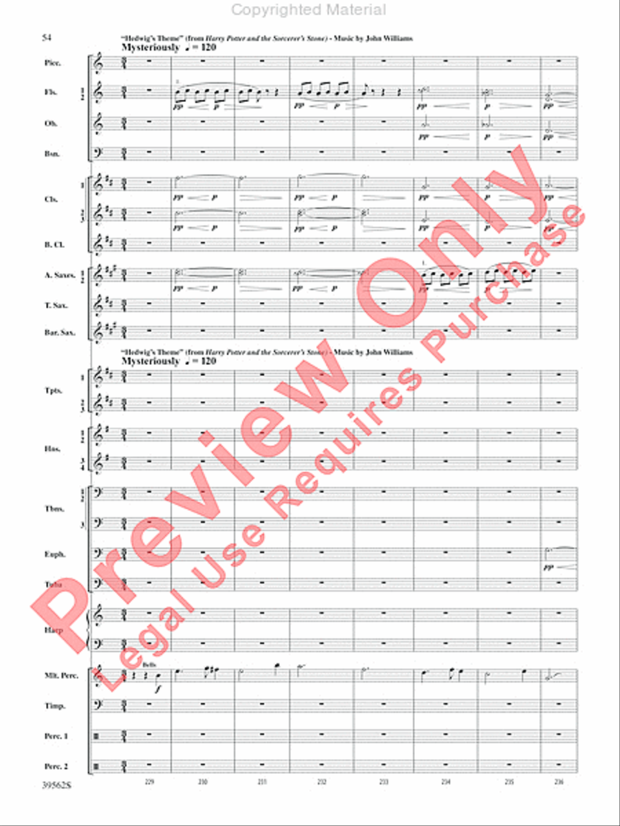 The Complete Harry Potter Concert Band scores gallery preview page 55