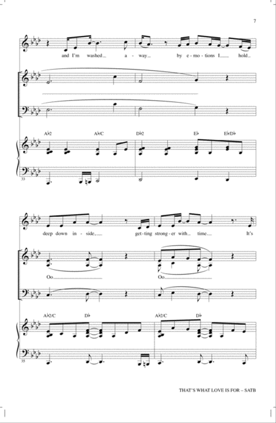 That's What Love Is For 4-Part scores gallery preview page 6