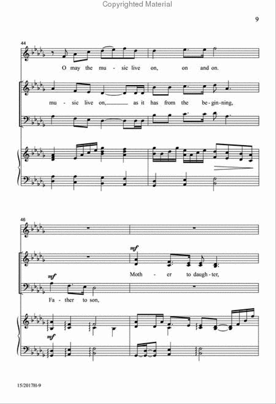 May the Music Live On! 3-Part scores gallery preview page 9