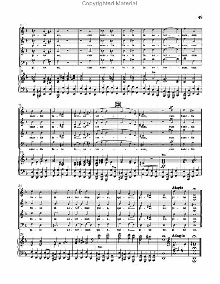 Requiem in D minor, WAB 39 Choir scores gallery preview page 49