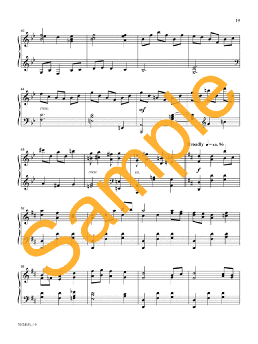 Come, Let Us Adore Him Piano Solo scores gallery preview page 16