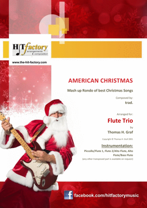 Book cover for American Christmas - Mash up Rondo of best Christmas Songs - Flute Trio