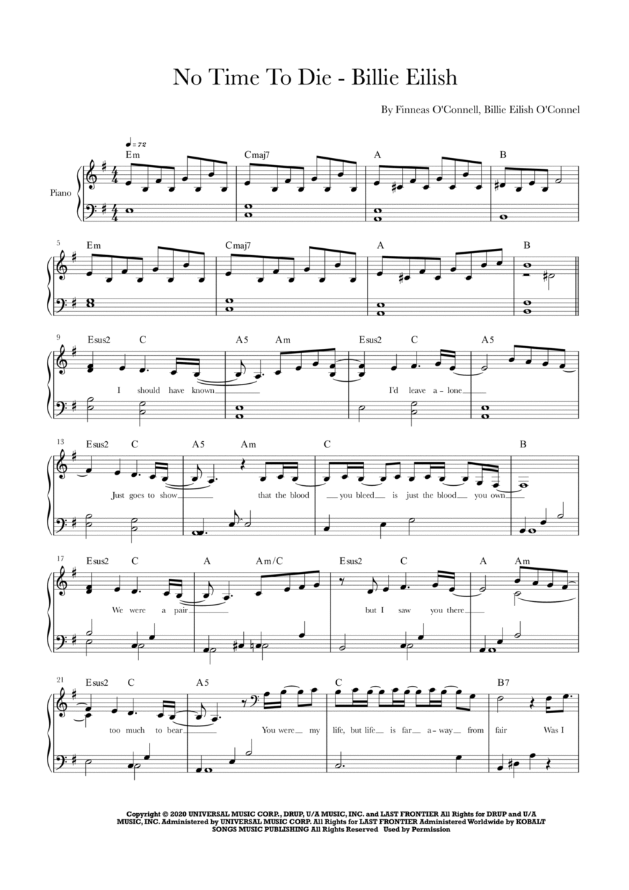 No Time To Die No Time To Die Voice scores gallery preview page 1