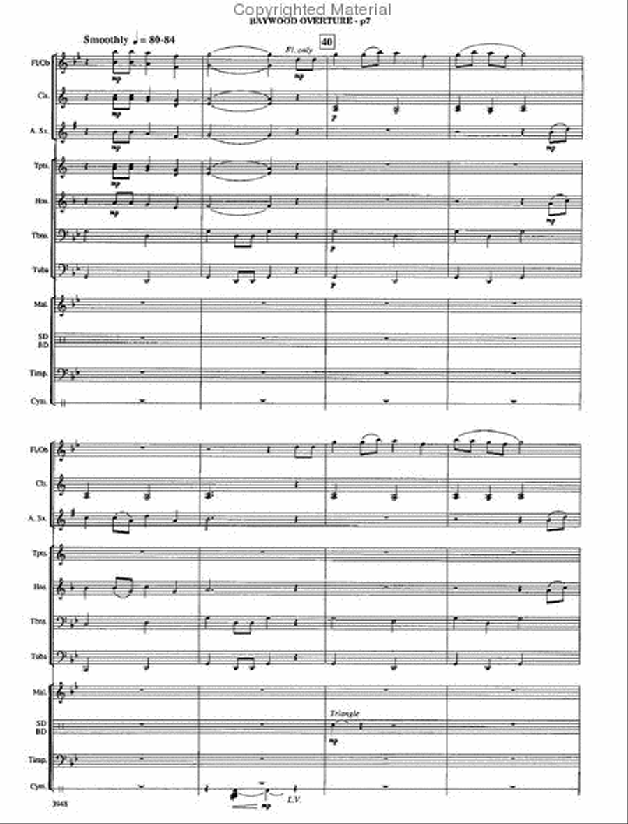 Baywood Overture Concert Band scores gallery preview page 6