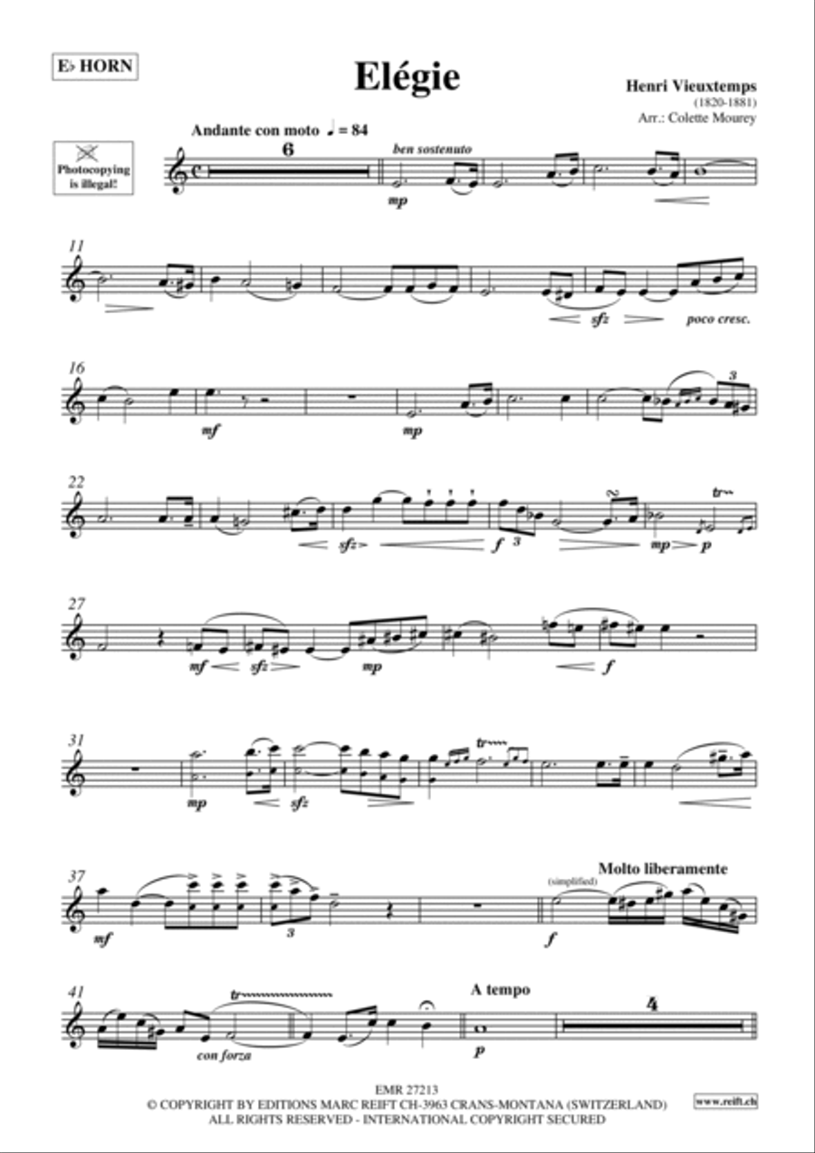 Elegie Elegie Horn scores gallery preview page 2