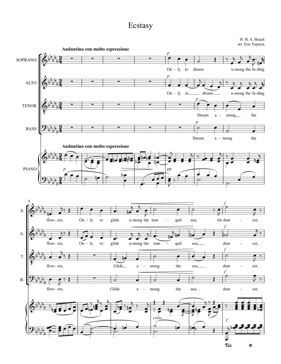 Ecstasy 4-Part scores gallery preview page 1