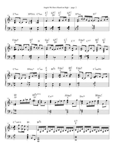 Angels We Have Heard on High - lite jazz arr. for solo piano image number null