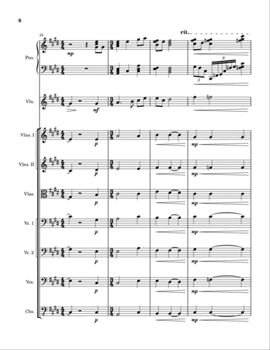 Sunset Ballad Chamber Music scores gallery preview page 6