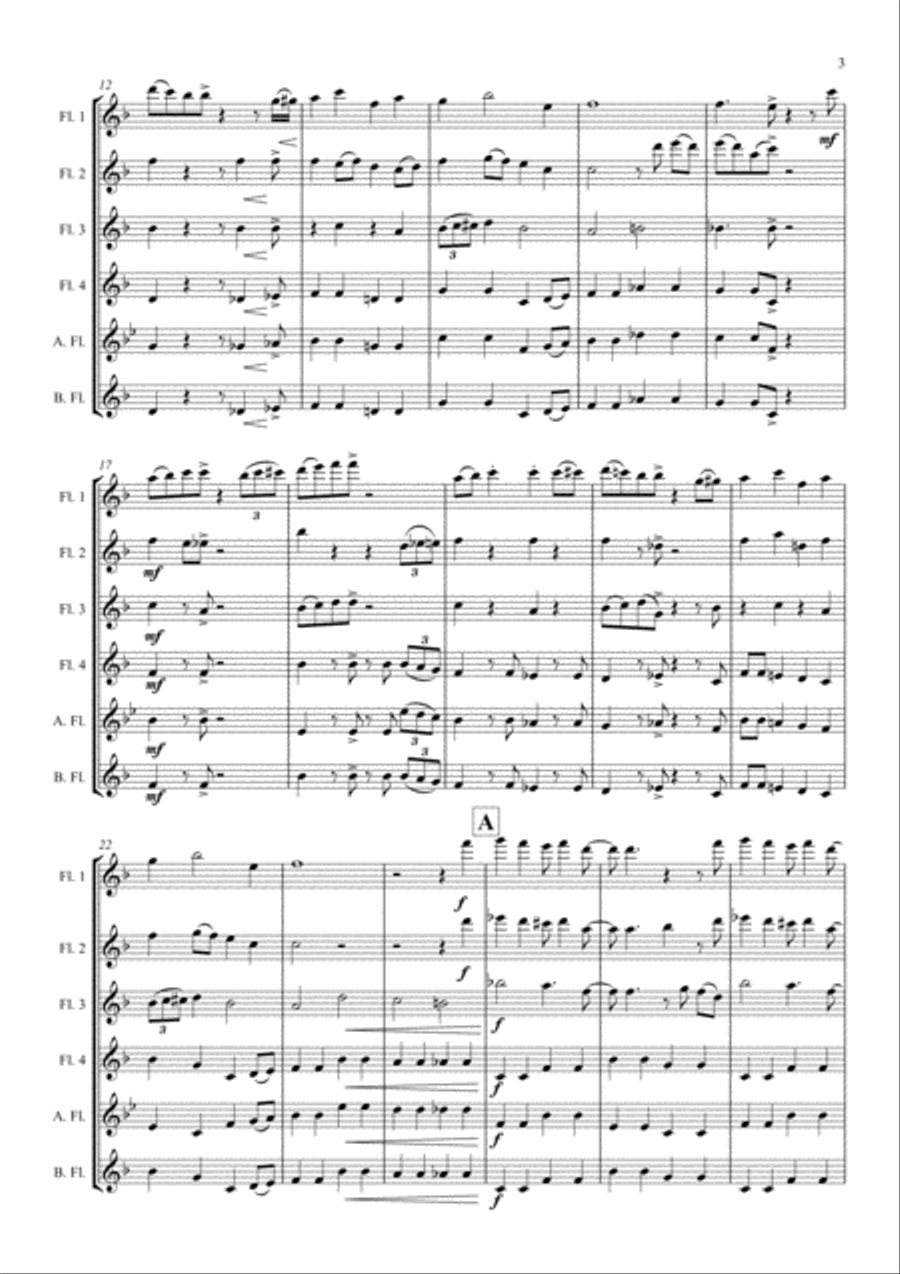 Santa Claus Is Comin' To Town Woodwind Ensemble scores gallery preview page 3