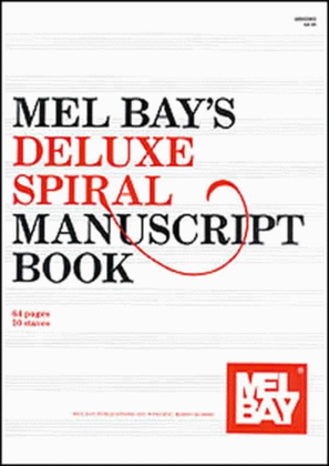 Book cover for Deluxe Spiral Manuscript Book 64 Pages/10 Stave