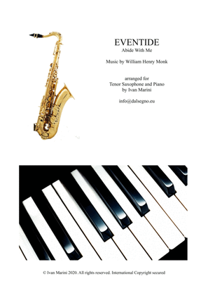 Book cover for EVENTIDE (Abide With Me) - for Tenor Saxophone and Piano