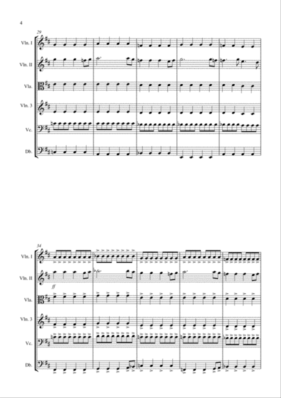 Vivaldi Rocks! for String Orchestra String Quartet scores gallery preview page 4