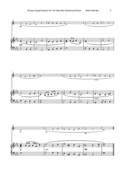 18 Gospel Hymns Vol.1 for Solo Alto Clarinet and Piano