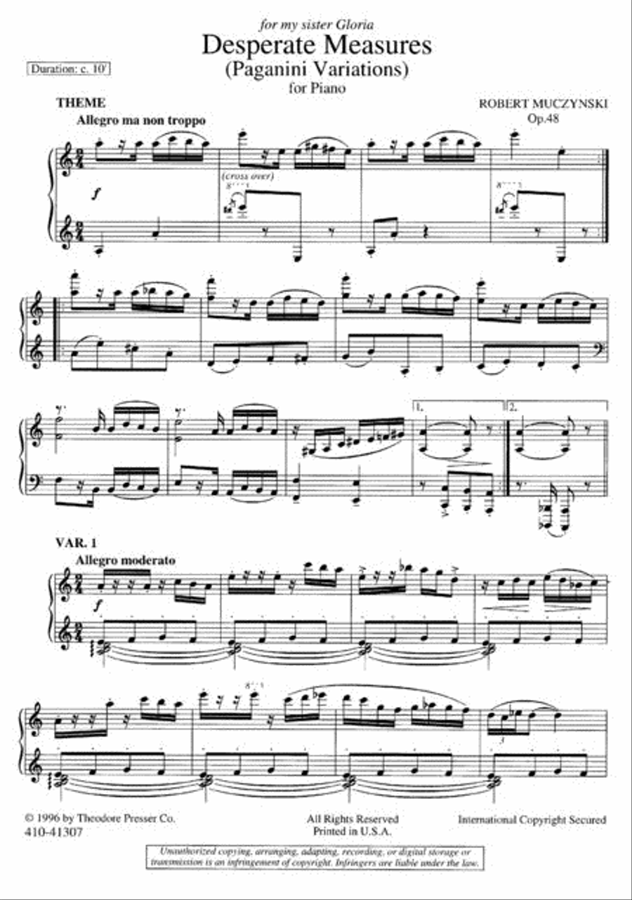 Desperate Measures Desperate Measures Chamber Music scores gallery preview page 2