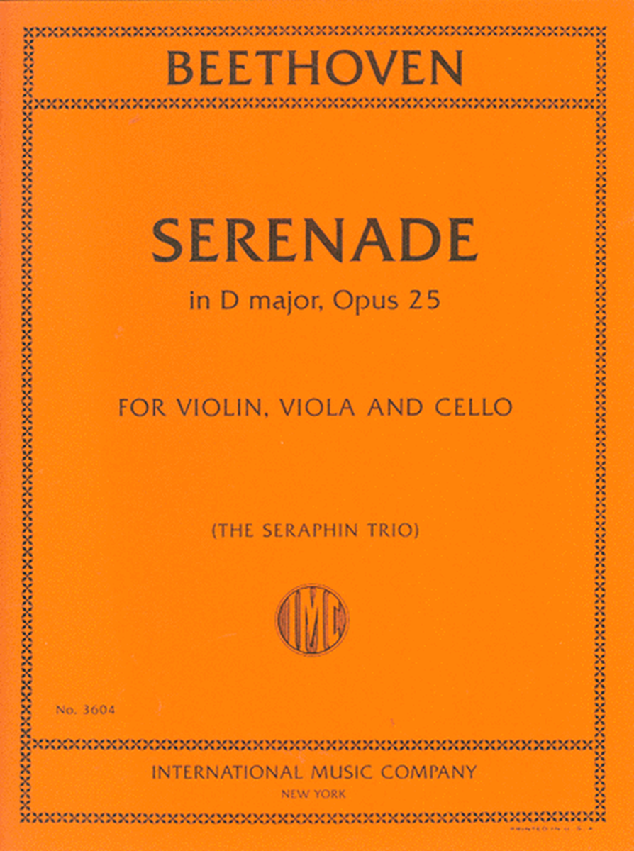 Serenade In D Major, Opus 25