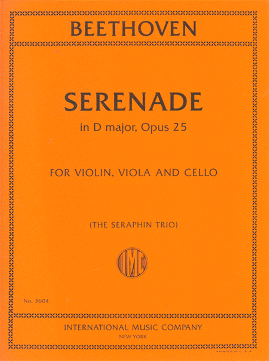 Serenade In D Major, Opus 25 String Trio scores gallery preview page 1