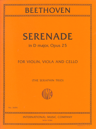 Book cover for Serenade In D Major, Opus 25