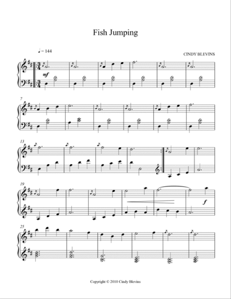 Fish Jumping, original piano solo Piano Solo scores gallery preview page 2