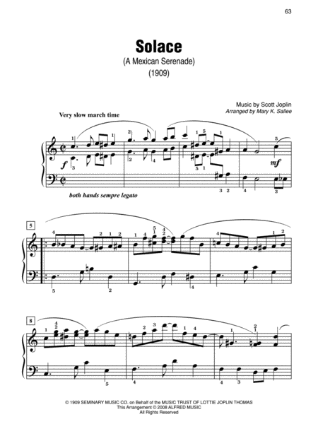Simply Joplin by Scott Joplin Easy Piano - Sheet Music