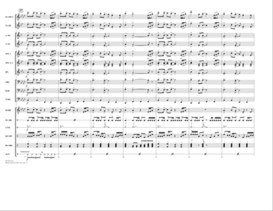 Never Gonna Give You Up - Conductor Score (Full Score) Marching Band scores gallery preview page 4