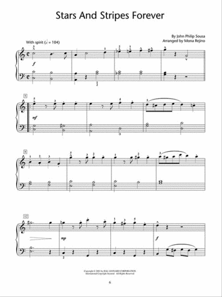 God Bless America® and Other Patriotic Piano Solos – Level 5 Piano Method scores gallery preview page 4