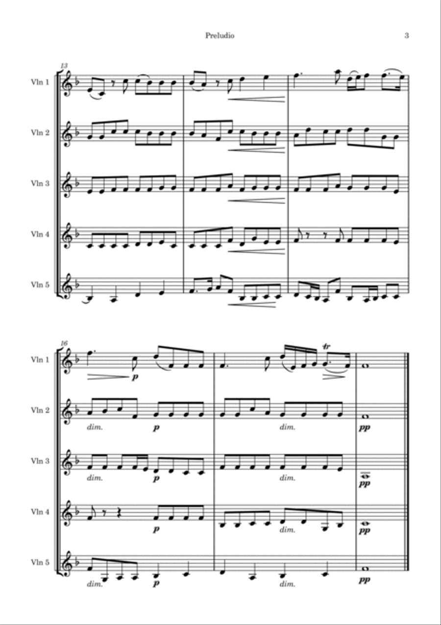 Corelli Violin Sonata No. 10 Violin scores gallery preview page 3