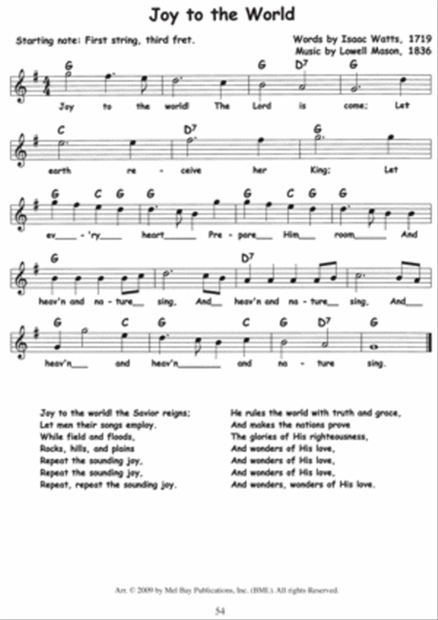 50 Three-Chord Christmas Songs for Guitar, Banjo & Uke 5-String Banjo scores gallery preview page 4
