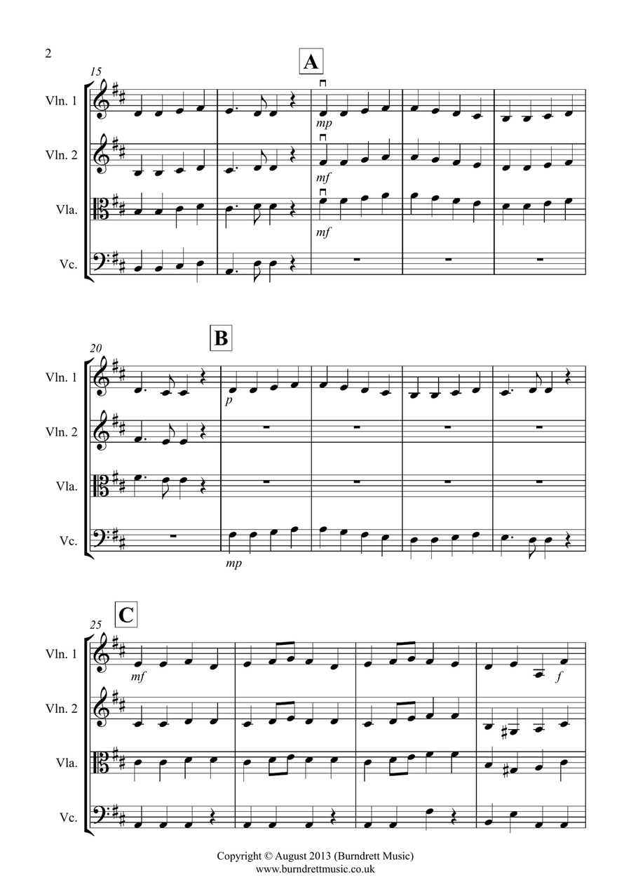 8 Easy Trios, for Strings String Trio scores gallery preview page 2