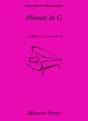 Book cover for Minuet in G (Bach) Easy Classic Piano Solo
