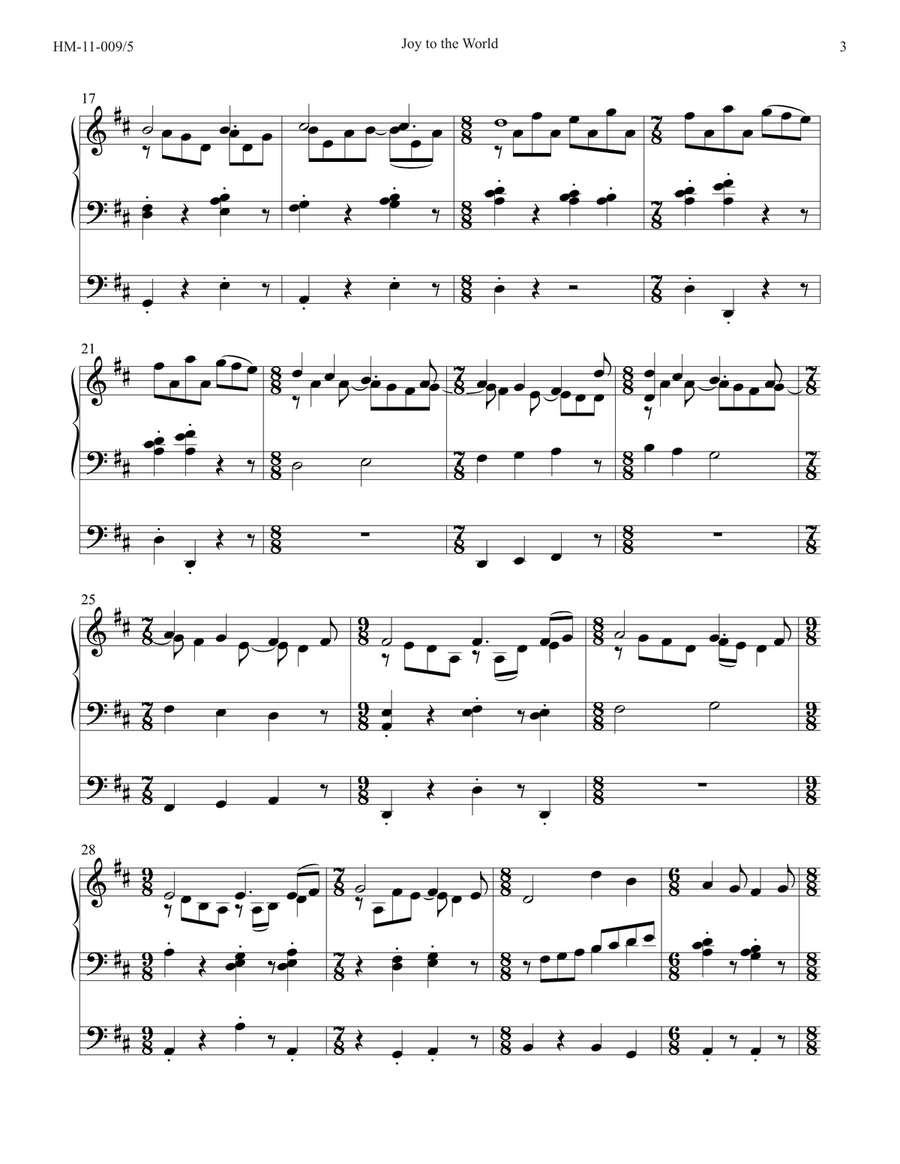 Joy to the World Organ Solo scores gallery preview page 3