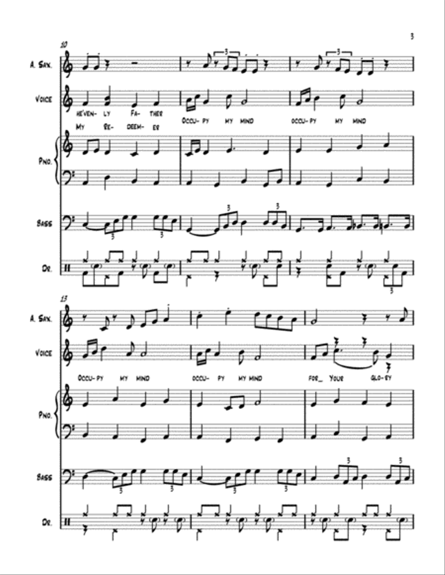 Mind For Your Glory Mind For Your Glory Small Ensemble scores gallery preview page 3