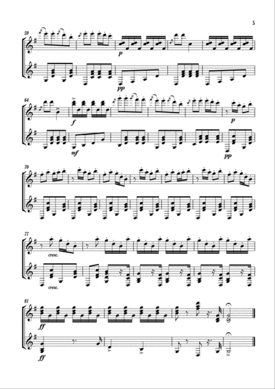 Neujahrs-Polka Neujahrs-Polka Classical Guitar scores gallery preview page 5