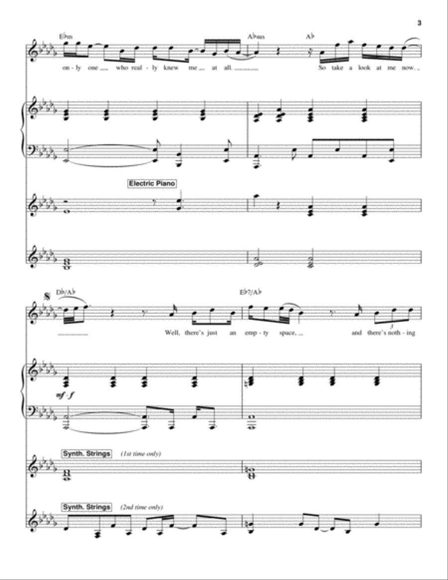 Against All Odds (Take A Look At Me Now) Piano scores gallery preview page 3