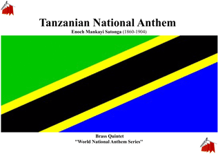 Book cover for Tanzanian National Anthem for Brass Quintet.