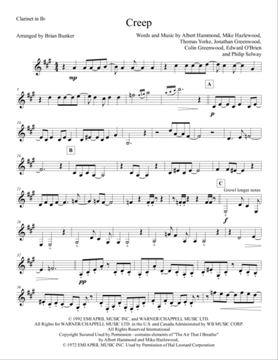 Creep Creep Woodwind Quintet scores gallery preview page 5