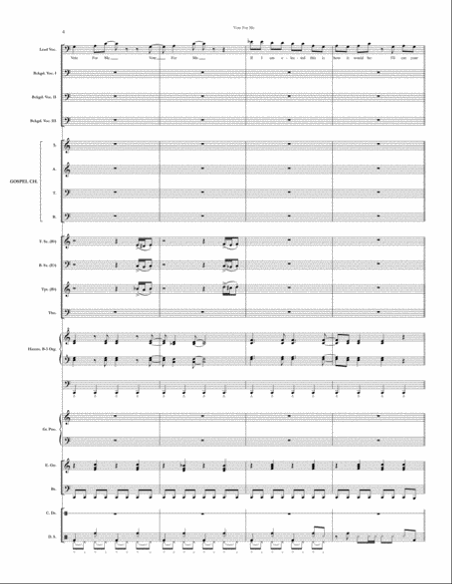 Vote For Me Choir scores gallery preview page 4