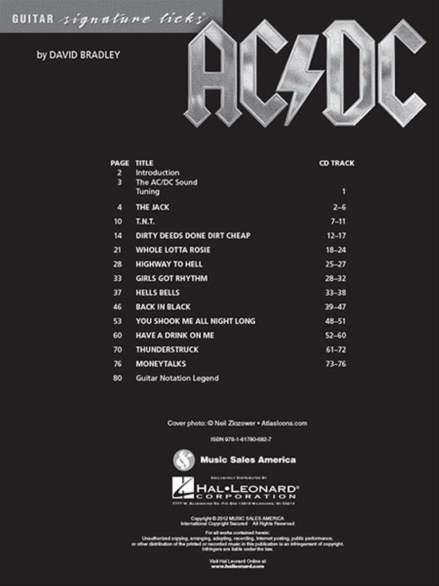 AC/DC – Guitar Signature Licks Electric Guitar scores gallery preview page 2